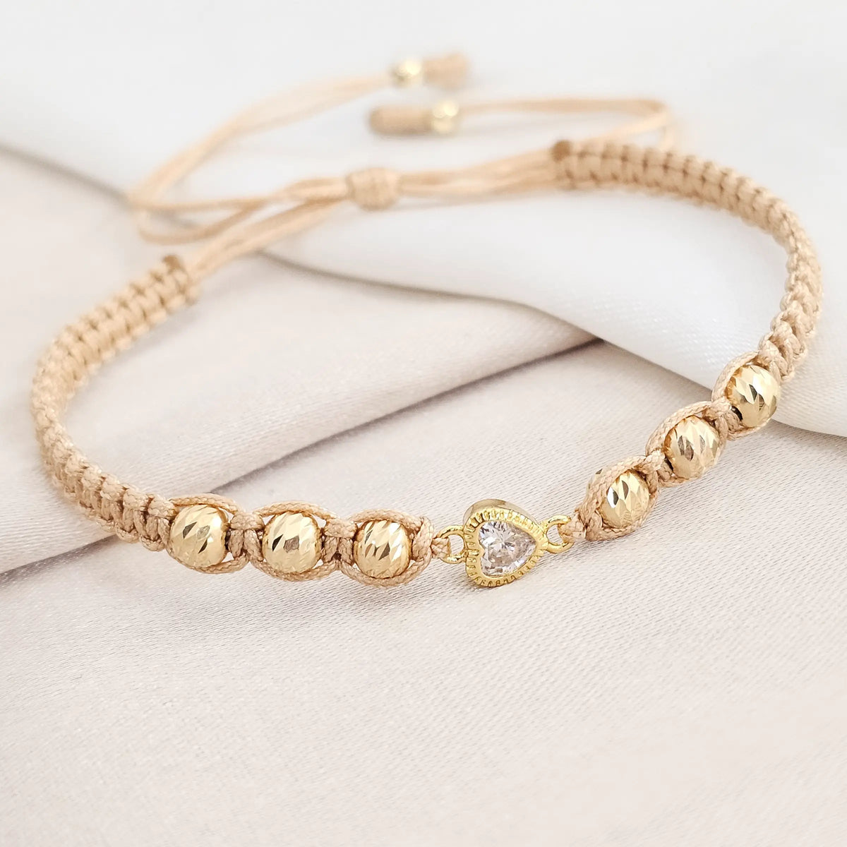 Pulsera Gold Herraje Corazon Mini Italy It #4 Beige