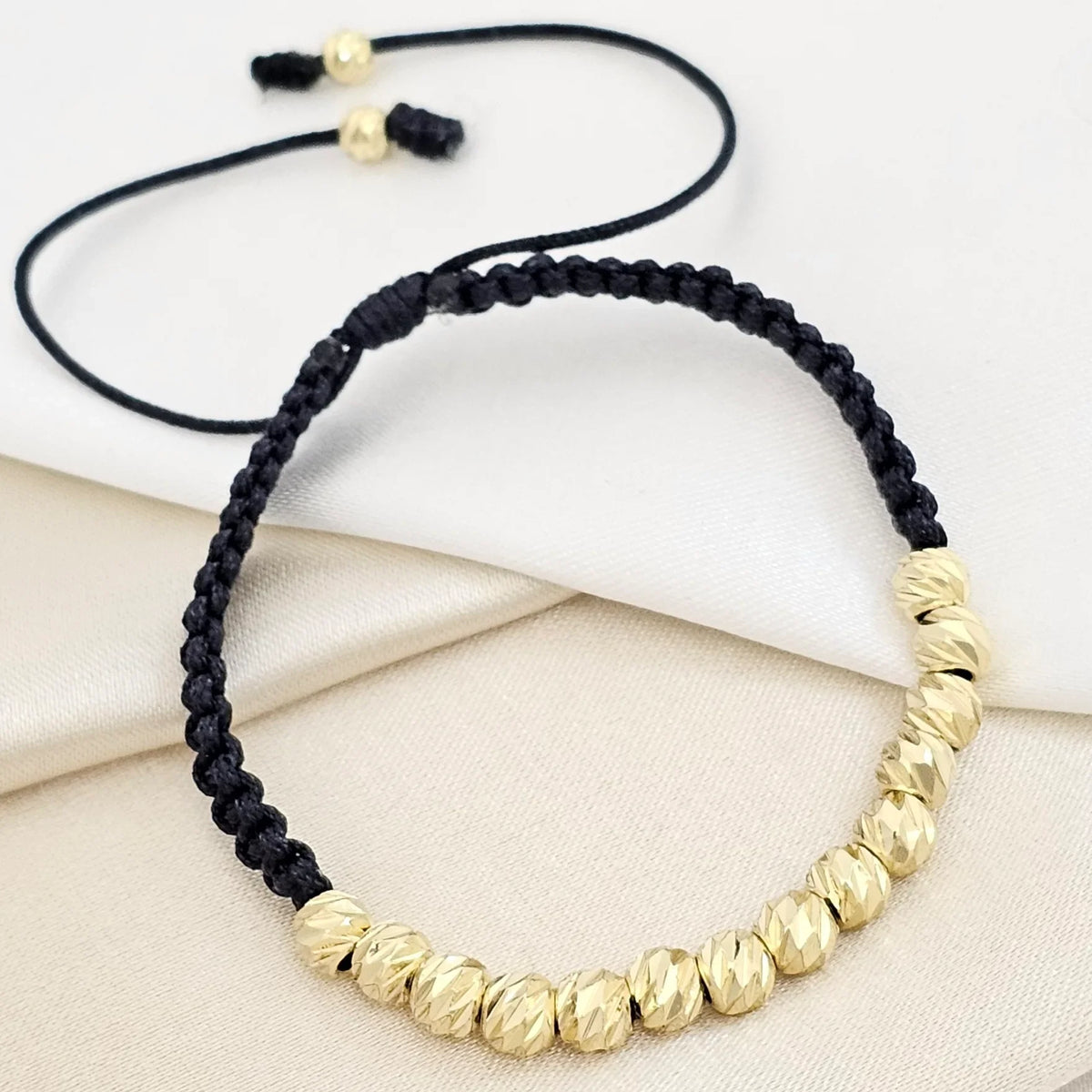 Pulsera Gold Macrame Italy # 5 Negra