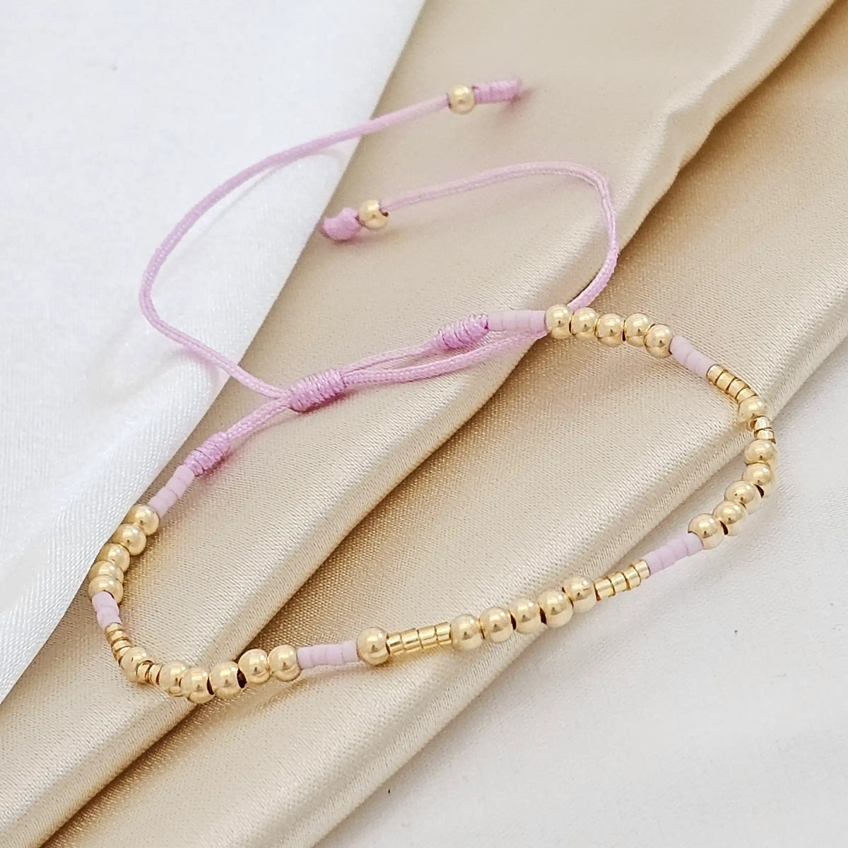 Pulsera Gold # 3 Miyuki Lila 31 Balines