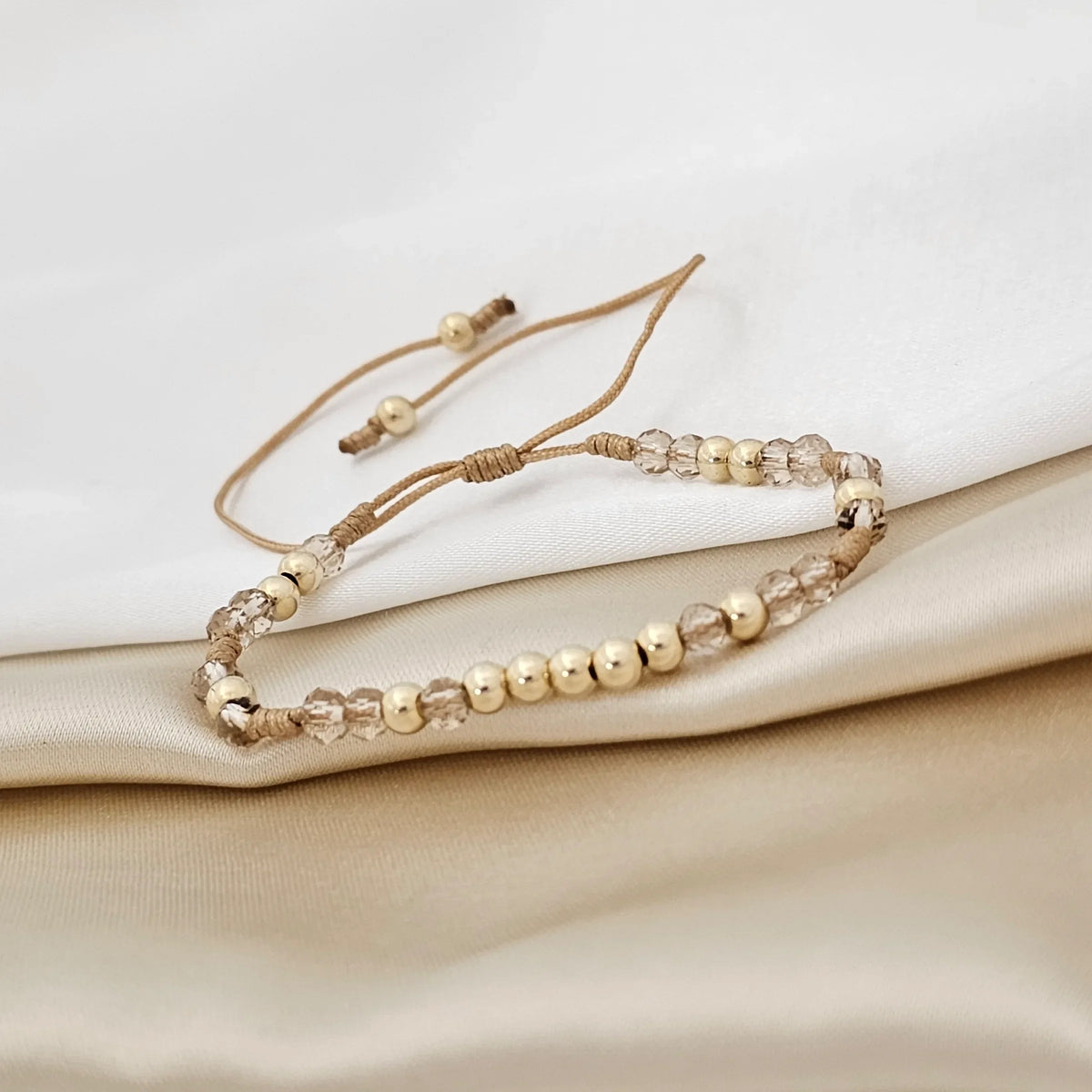 Pulsera Gold Preciosa # 4 Beige