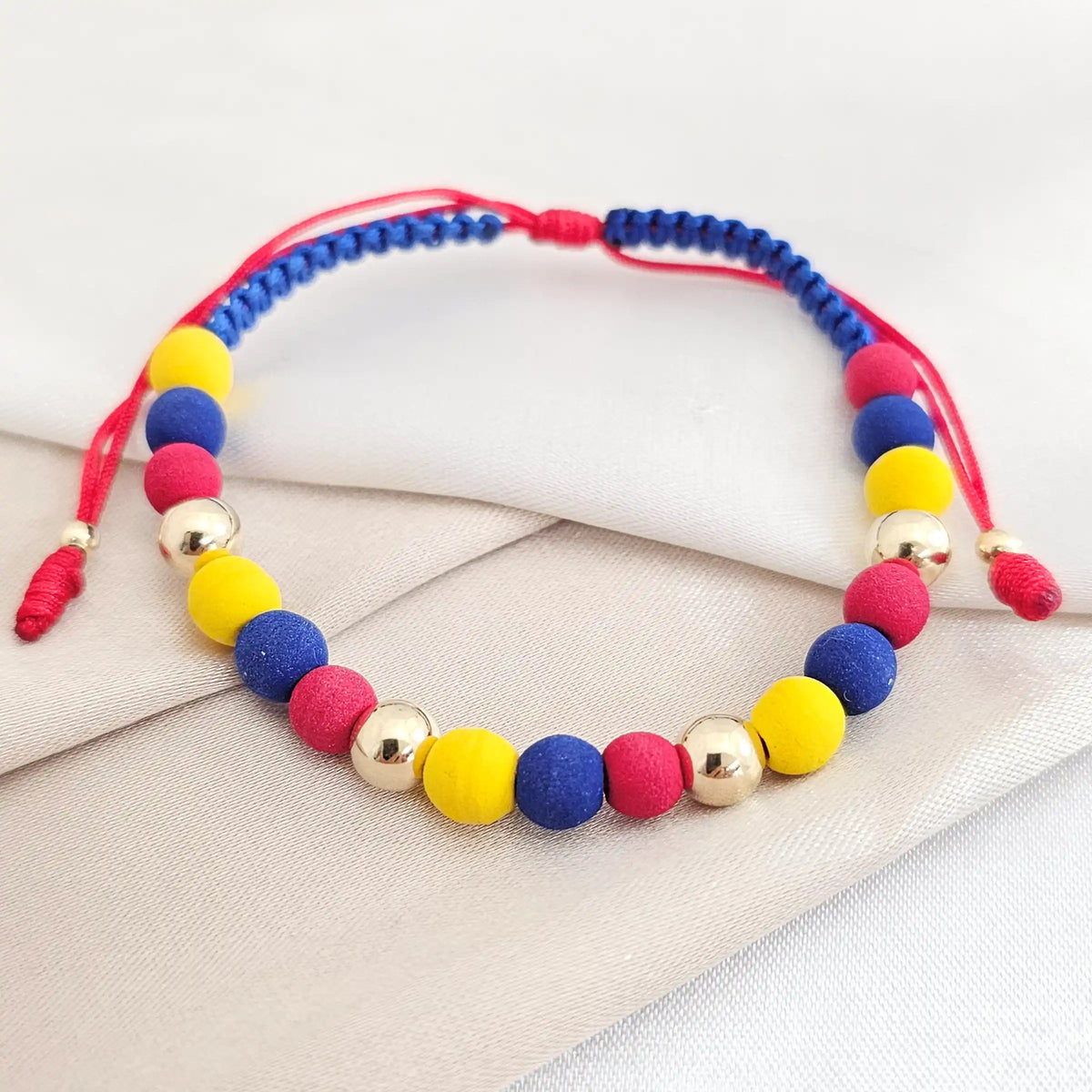 Pulsera Gold Seleccion Colombia Macrame #6-3