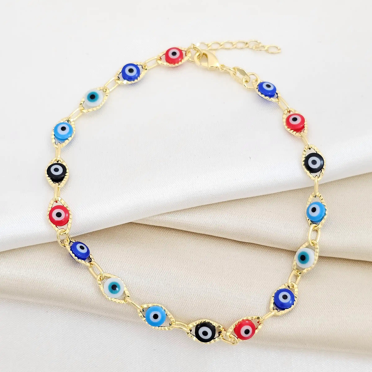 Tobillera Ojo Turco Multicolor 23Cms + 2Cms Ext Lam18K-54069