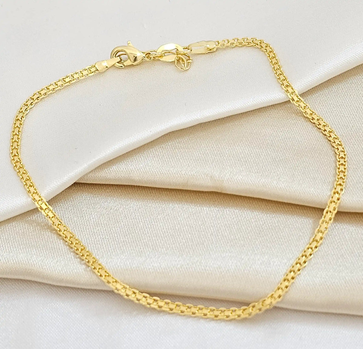 Tobillera Tejido Chino 2Mm 25Cm Lam18K - 52889