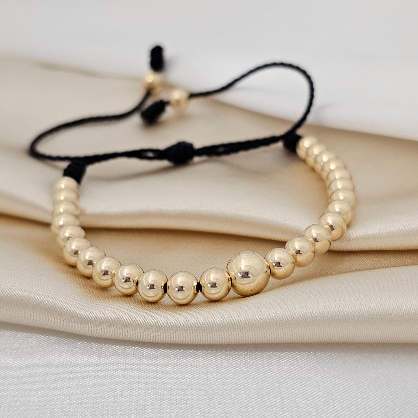 PULSERA GOLD # 7-5 NEGRA