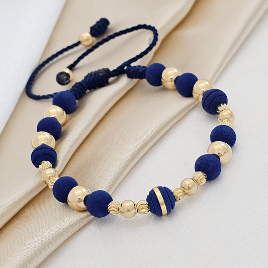 PULSERA GOLD  NEOPR LAM GOLD #7-#5 / B.ITALIANO #4 AZUL REY
