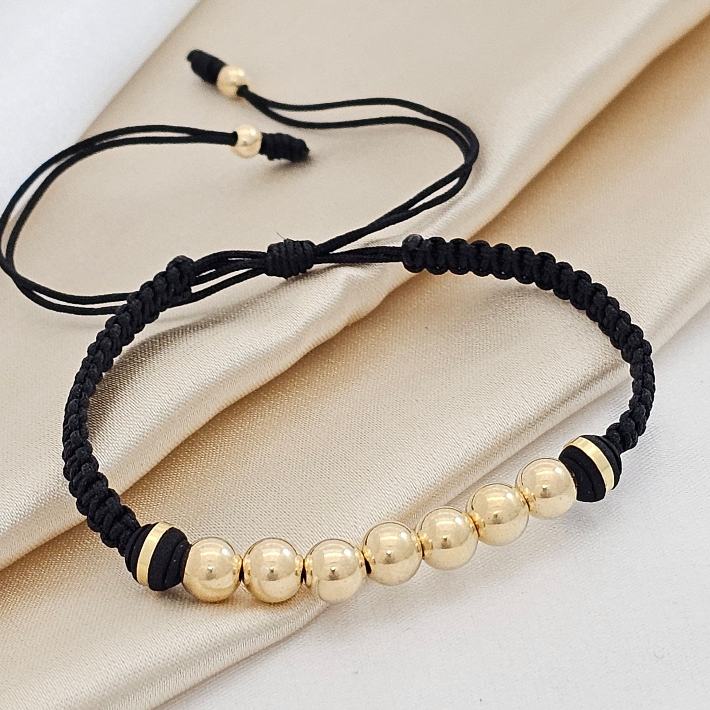 PULSERA GOLD MACRAME  #6 - NEOP GOLD #6 NEGRA