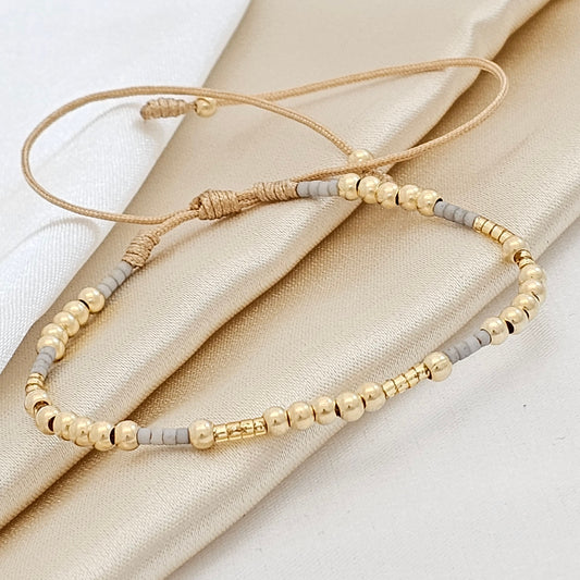PULSERA GOLD #3 MIYUKI PLATEADA