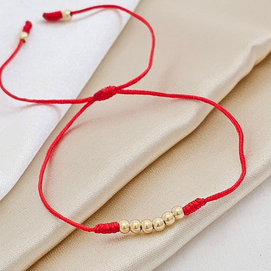 PULSERA GOLD #3 SENCILLA ROJA