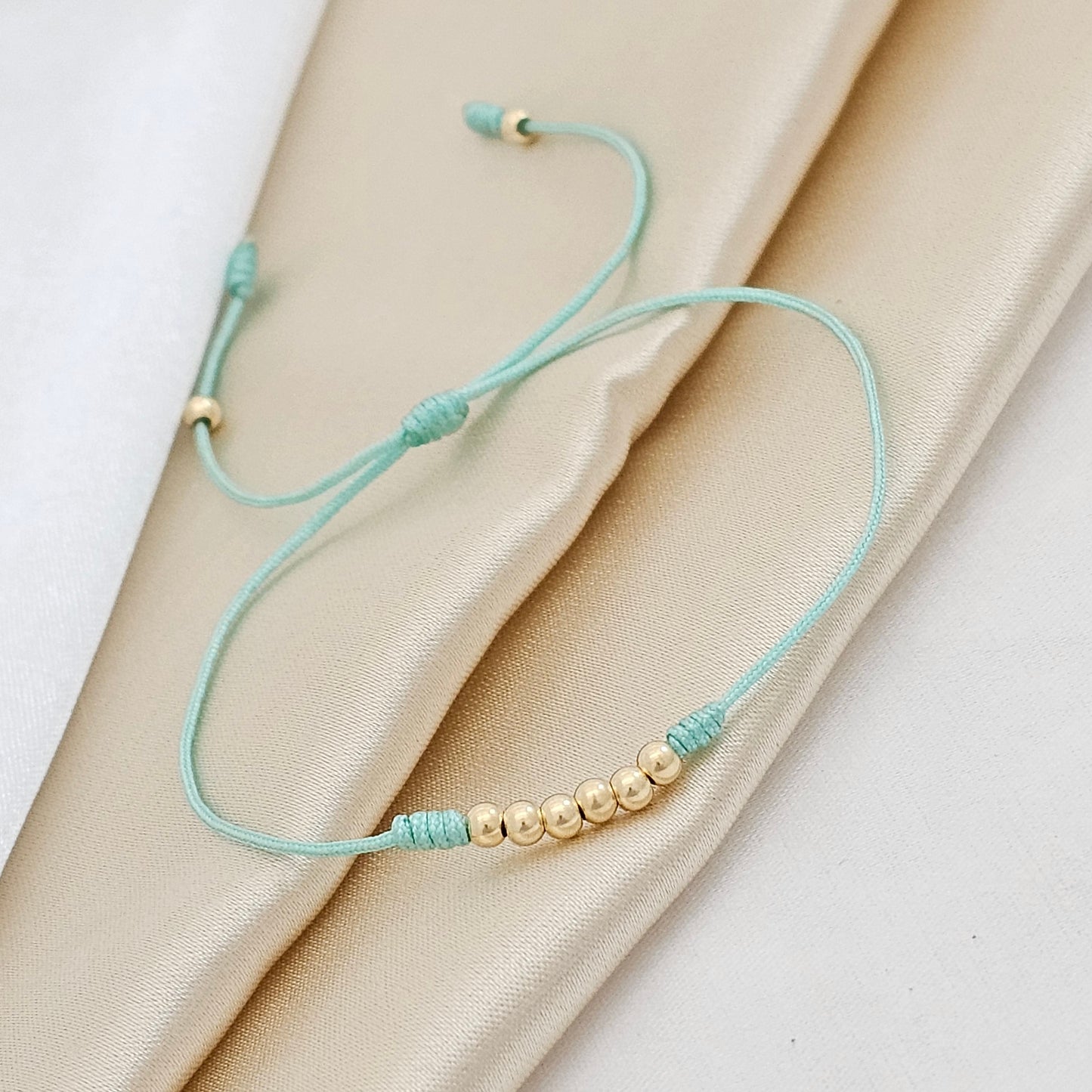 PULSERA GOLD #3 SENCILLA VERDE MENTA