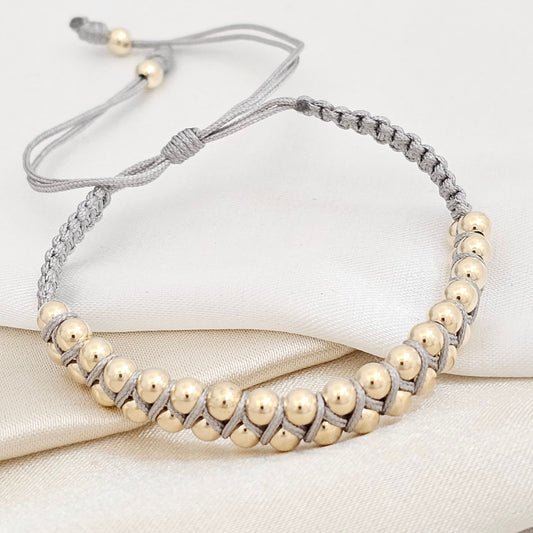 PULSERA GOLD # 4 MULTIBALIN GRIS