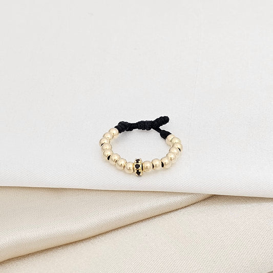 ANILLO GOLD # 3 CIRCONIA NEGRO