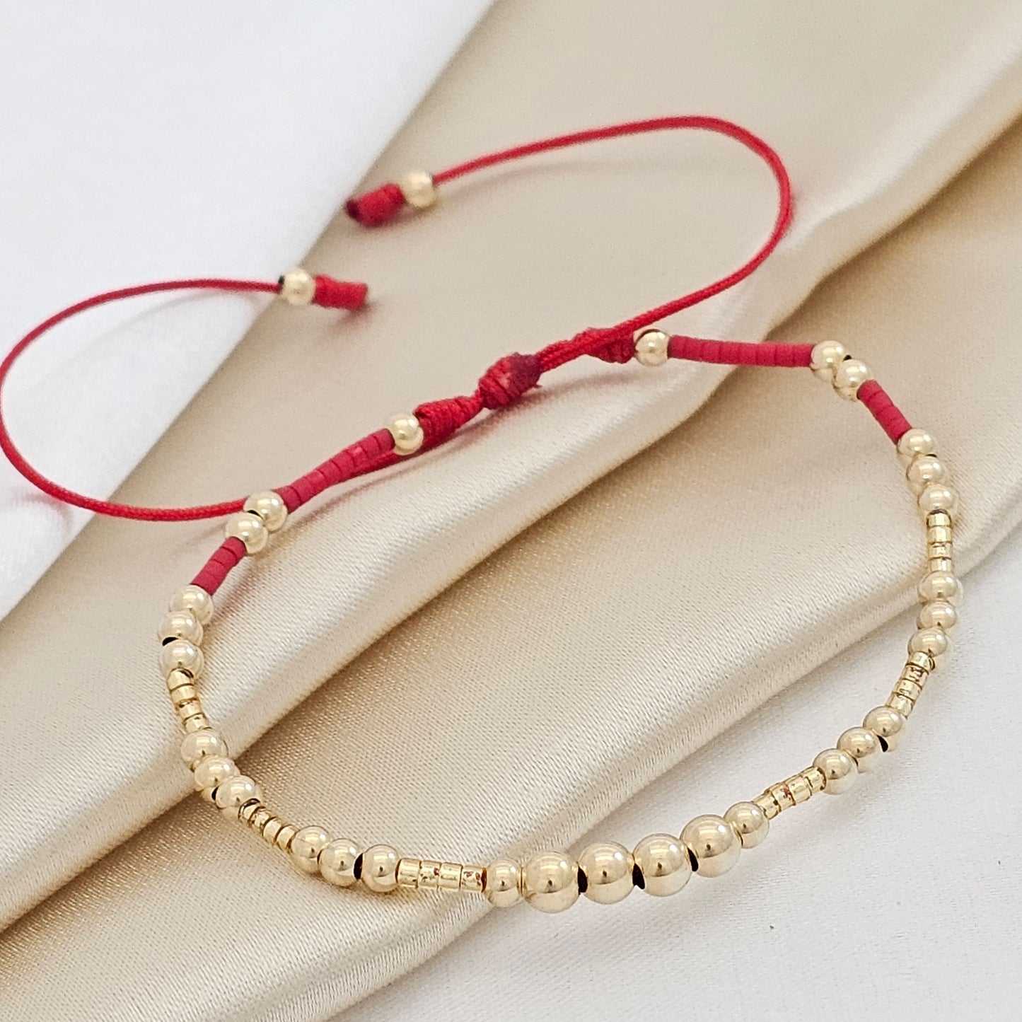 PULSERA GOLD MIYUKI # 3 # 4 ROJA