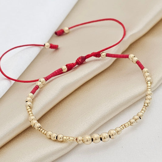 PULSERA GOLD MIYUKI # 3 # 4 ROJA