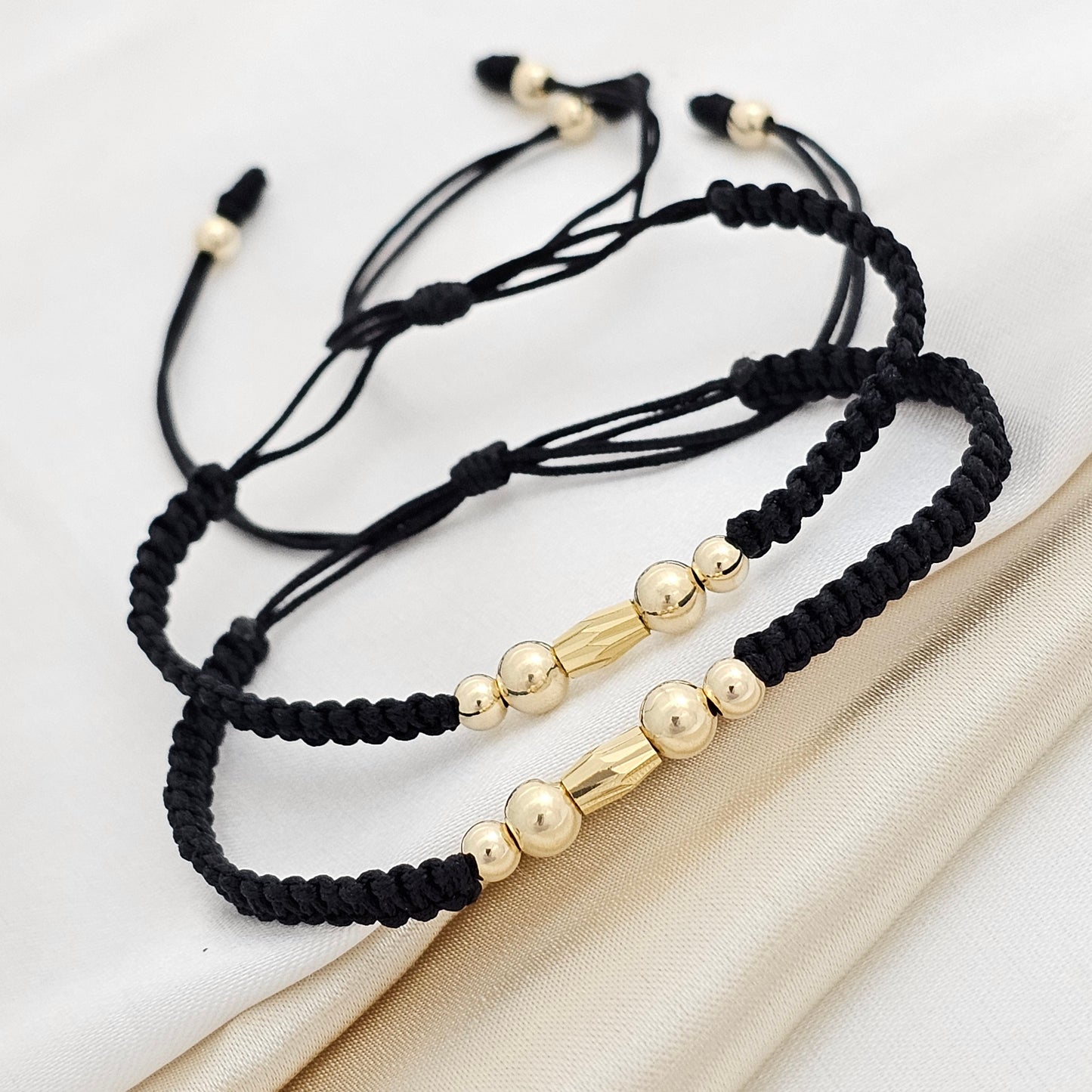 PULSERA GOLD DUO CANUTILLO # 5,4 NEGRA