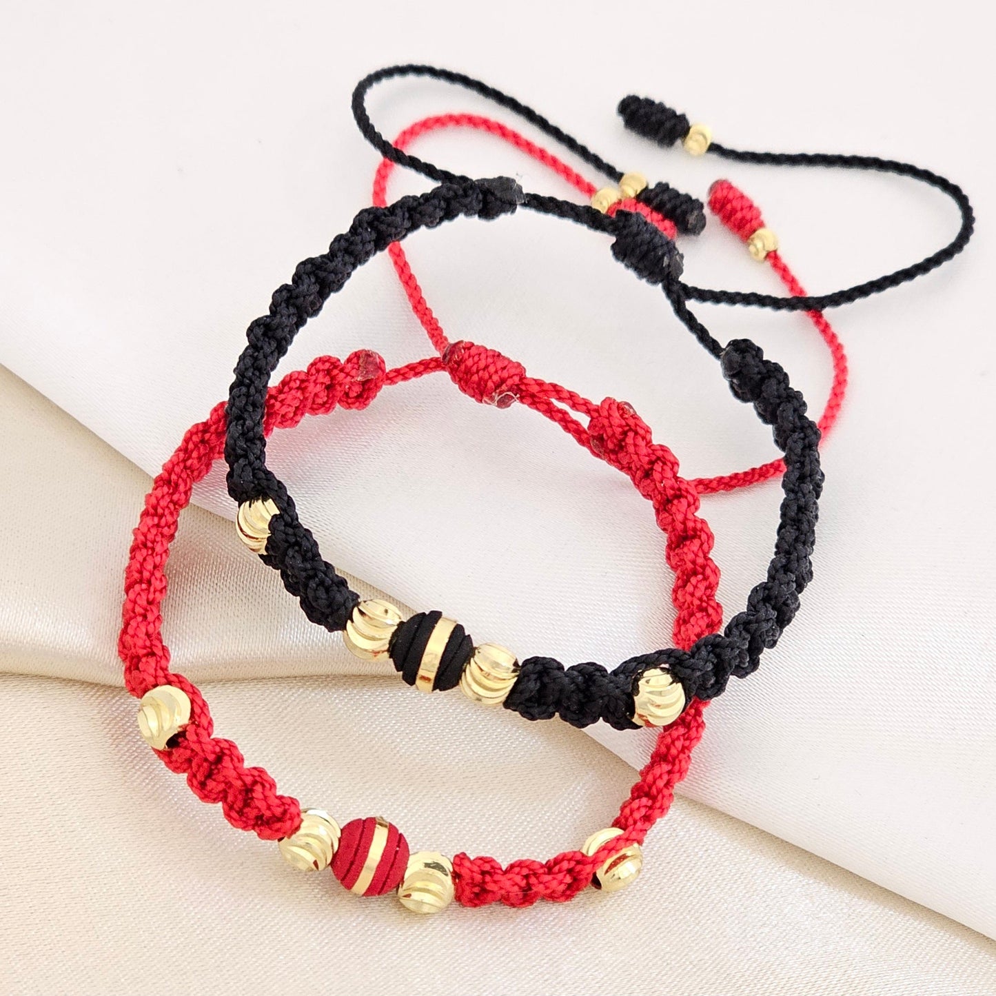 PULSERA GOLD DUO ITALIANO# 5 , # 3 NEGRA ROJA