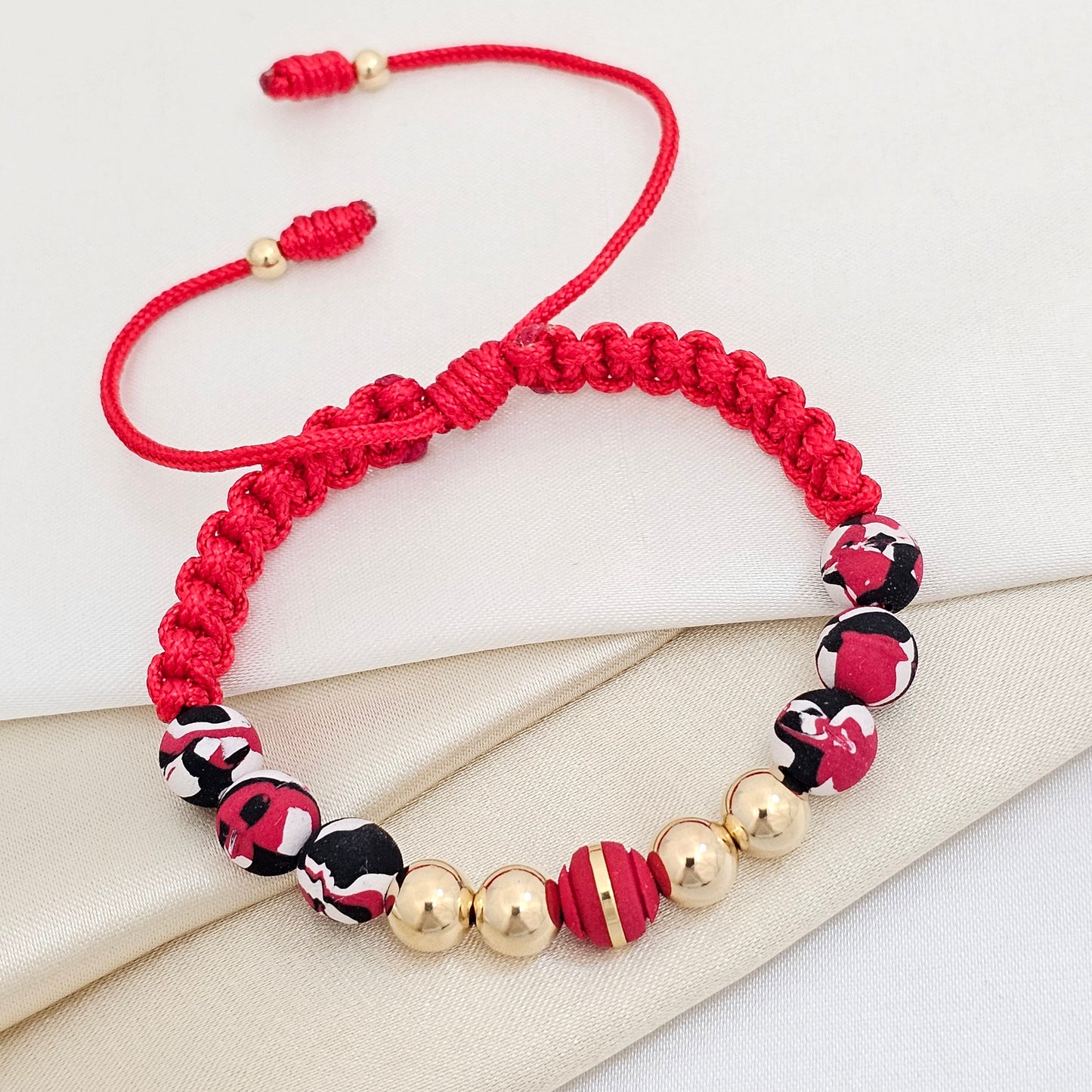 PULSERA GOLD # 7 # 4 NEOP CAM ROJO