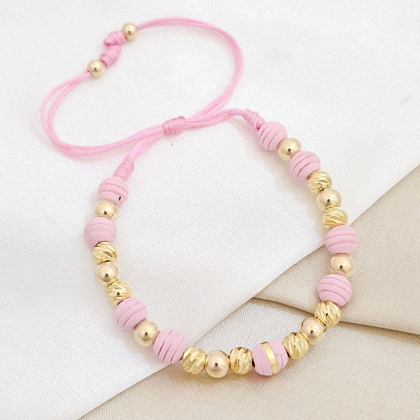 PULSERA GOLD ITALY # 5 DORADO # 5 ROSADA