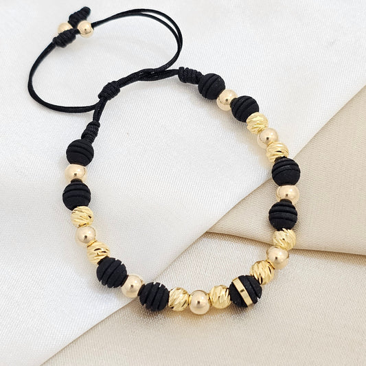 PULSERA GOLD ITALY # 5 DORADOA # 5 NEGRA