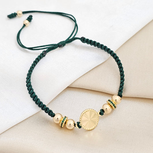 PULSERA GOLD # 5 HERRAJE H RIM VERDE