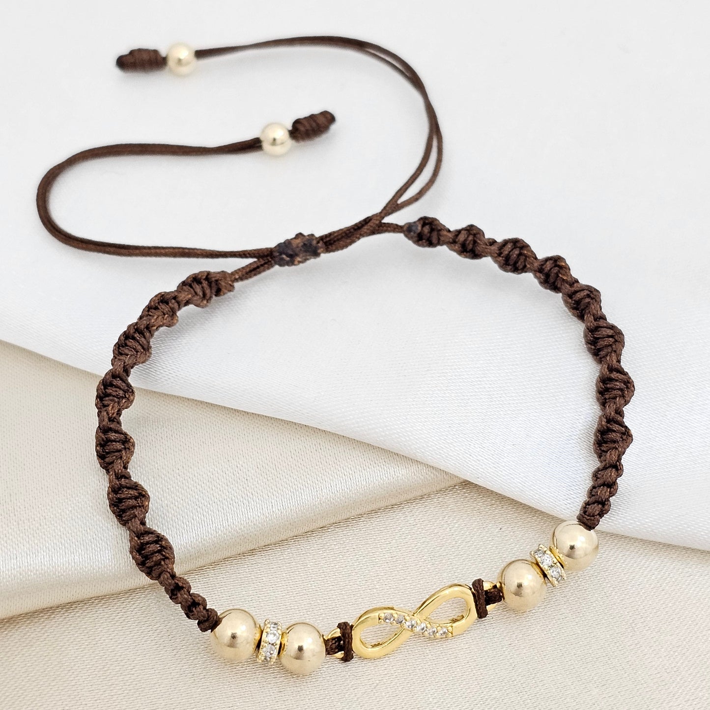 PULSERA GOLD # 5 HERRAJE INFINITO CAFE