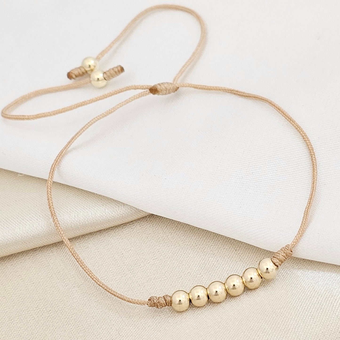 PULSERA GOLD SENCILLA # 4 BEIGE