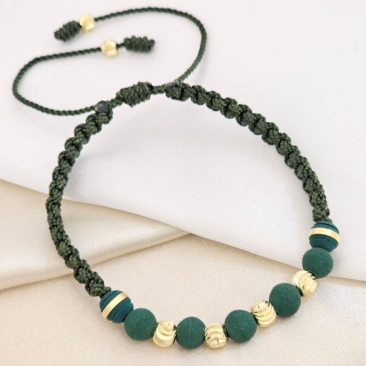 PULSERA GOLD ITALIANO # 5 - 4 NEPRENO #6 VERDE