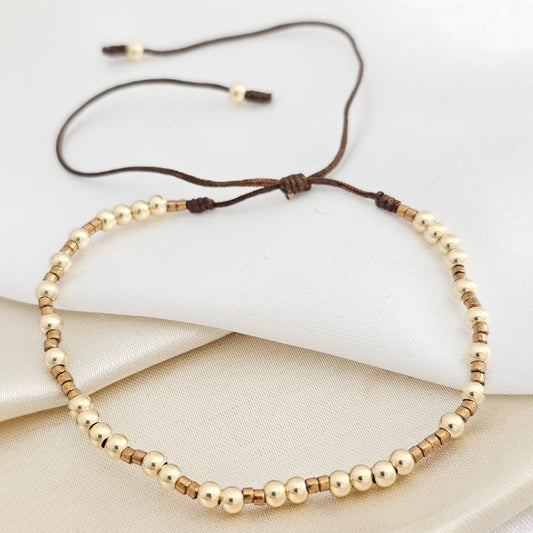 PULSERA GOLD MIYUKI CAFE BALIN #3 CAFE