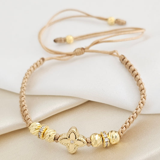 PULSERA GOLD # 4 # 5 | ITALY H. LOTTUS BEIGE