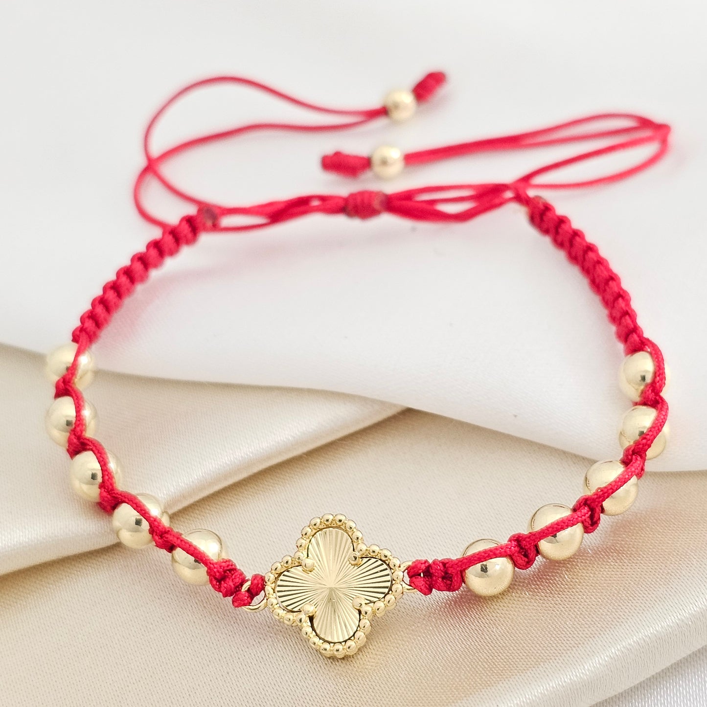 PULSERA GOLD # 5 # 4 H. CLOVER SOL ROJA