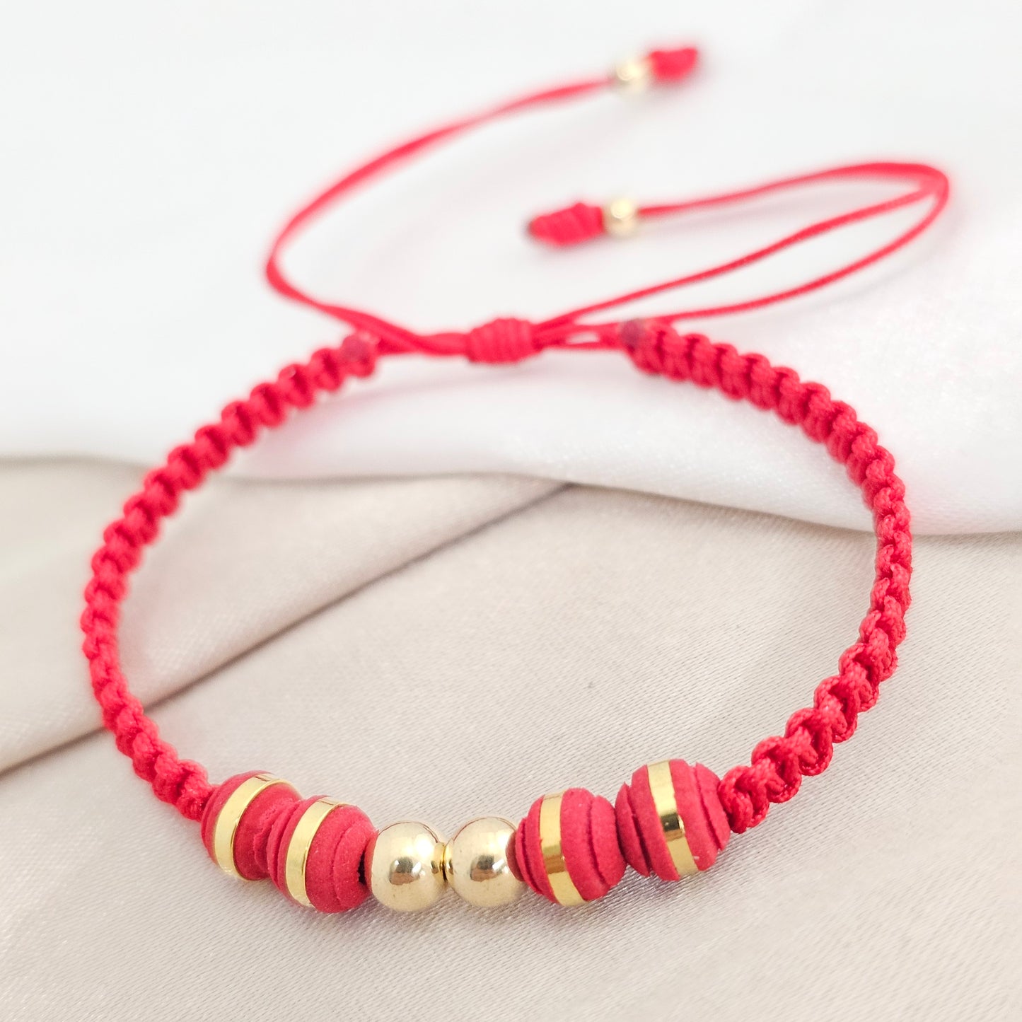 PULSERA GOLD # 5 NEOPRENO ROJA