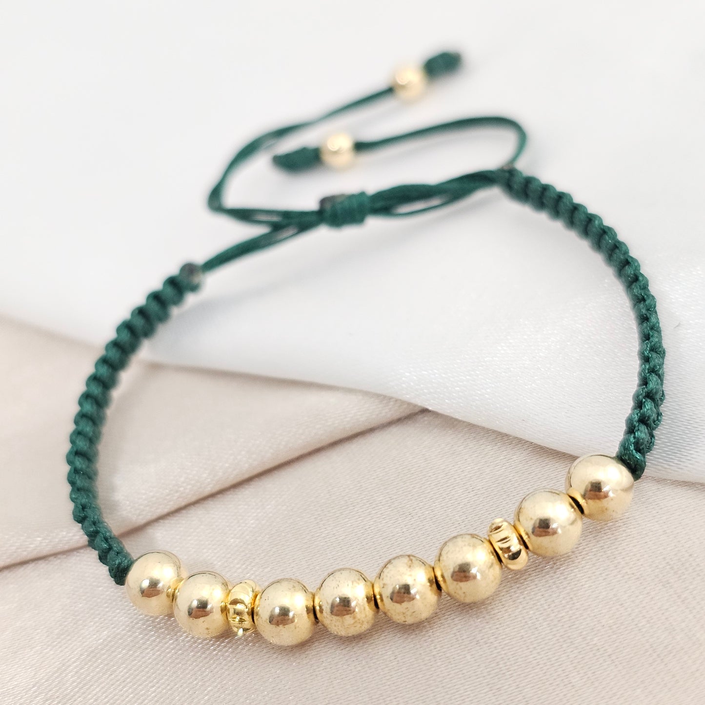PULSERA GOLD #5 HERRAJE ITALIANO VERDE