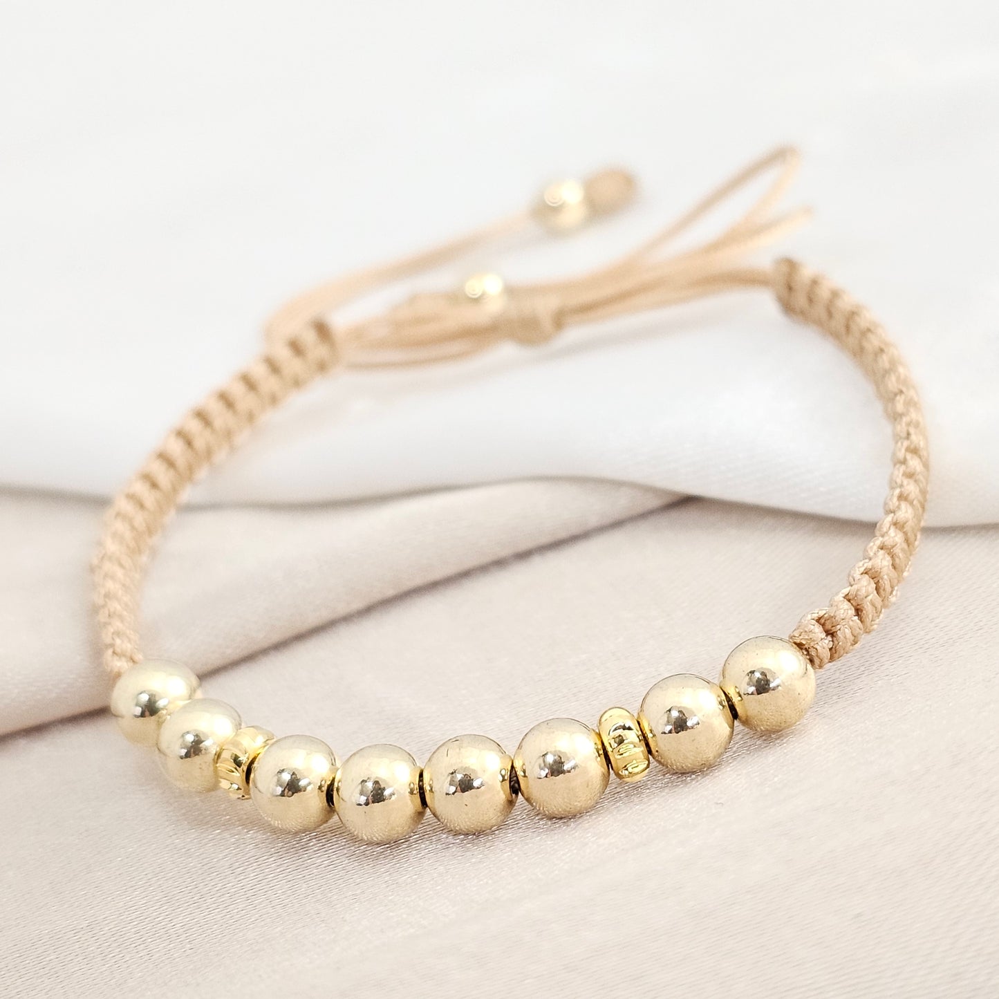 PULSERA GOLD #5 HERRAJE ITALIANO BEIGE