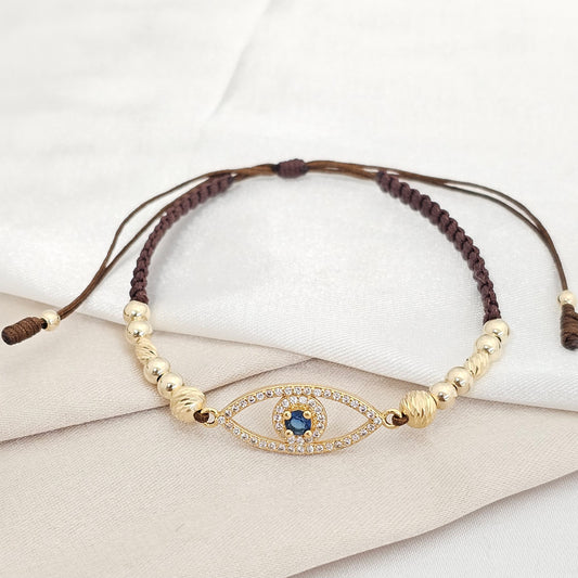 PULSERA GOLD HERRAJE OJO TURCO ITALY IT #5 - 4 CAFE