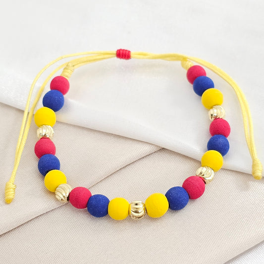 PULSERA GOLD SELECCION COLOMBIA ITALIANO #5 AMARILLO