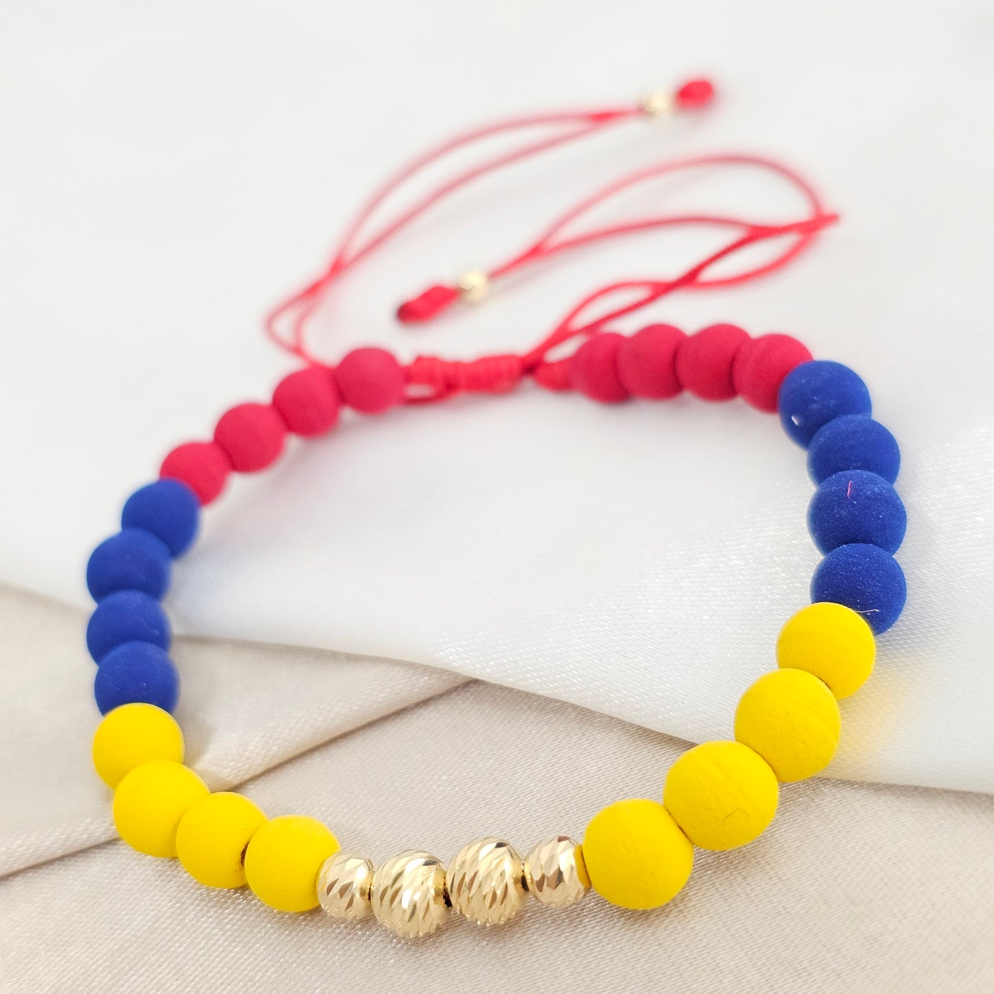 PULSERA GOLD SELECCION COLOMBIA ITALY IT #5-4 ROJA