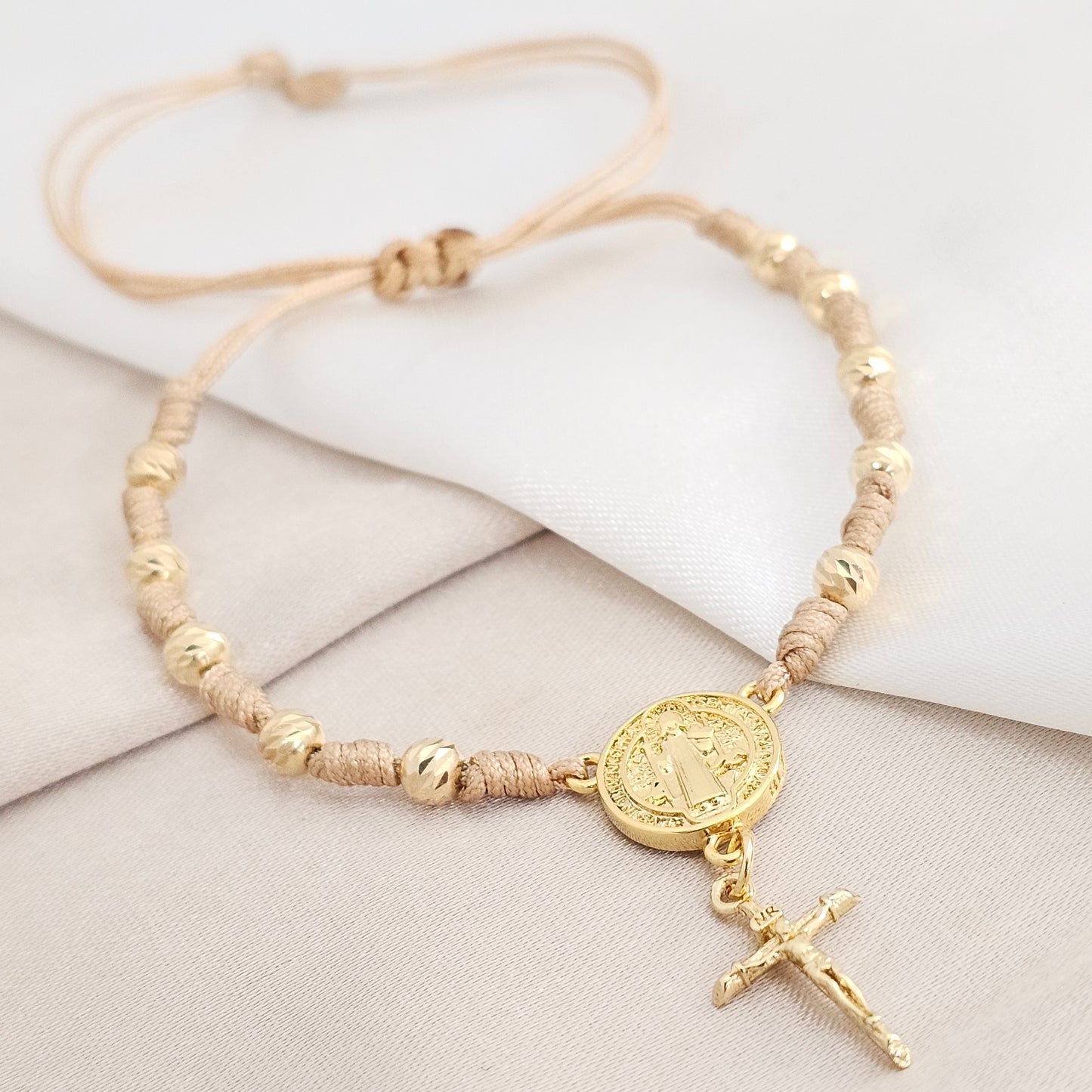PULSERA GOLD DENARIO ITALY IT #4 BEIGE