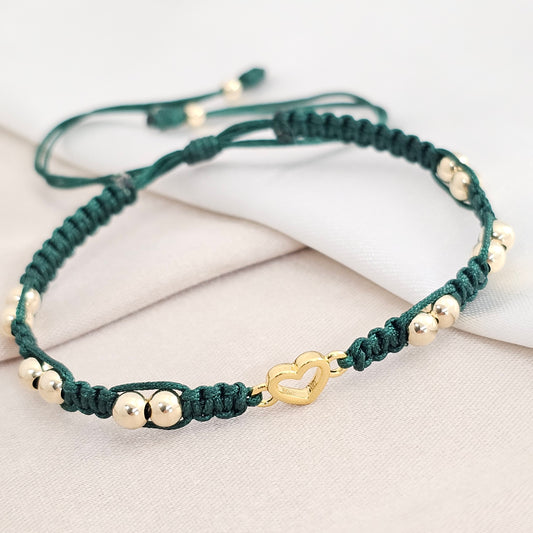 PULSERA GOLD HERRAJE LOVIX #4 VERDE