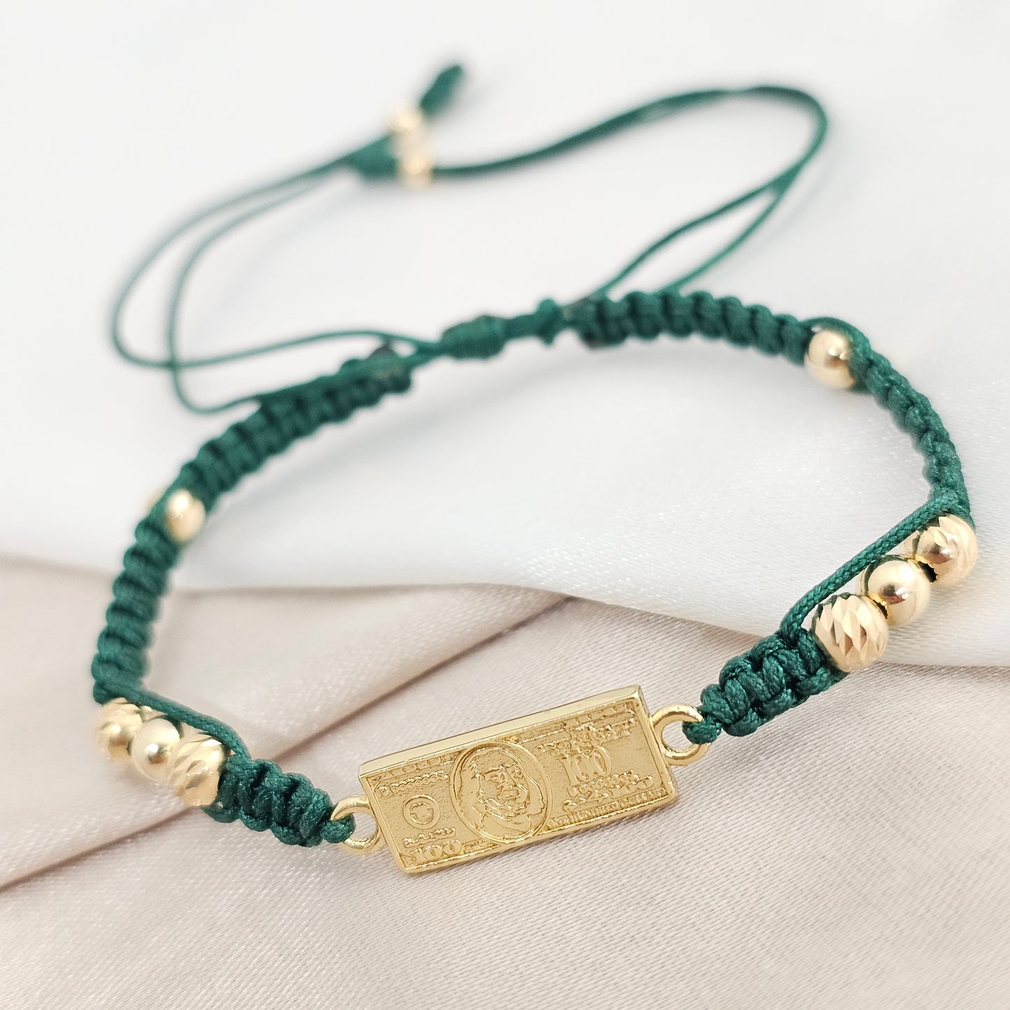 PULSERA GOLD HERRAJE DOLAR ITALY IT #4 VERDE