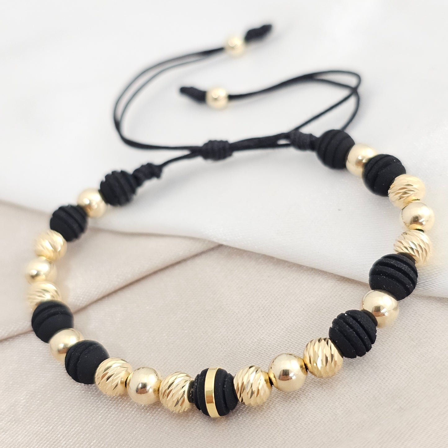 PULSERA GOLD ITALY IT #5 NEGRA