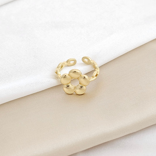 ANILLO EN CADENA PETALO DORADO RF K3233