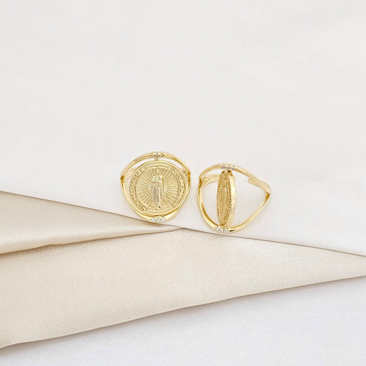 ANILLO VIRGEN DE GUADALUPE DORADO RF K5930