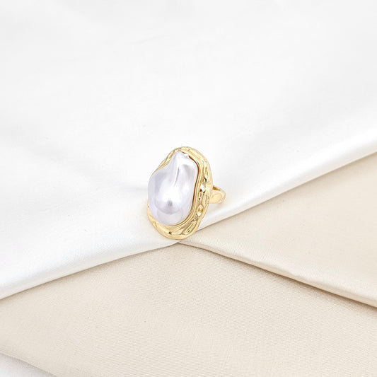ANILLO DORADO PERLA GRANDE RF K6599