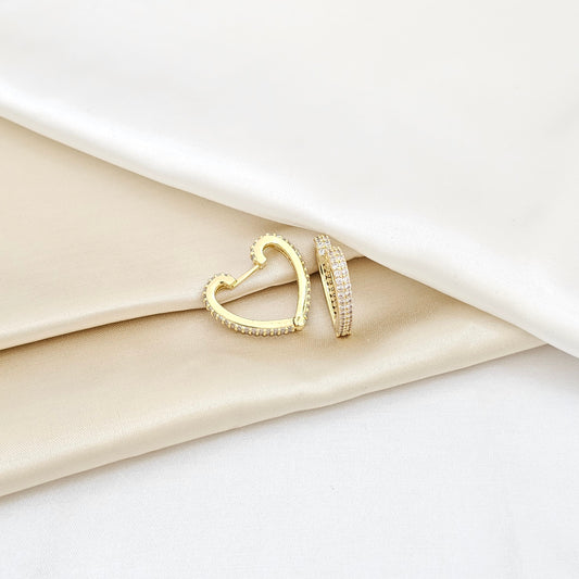 CANDONGA CORAZON ELEGANTE DORADO CON CIRCONES RF K5617