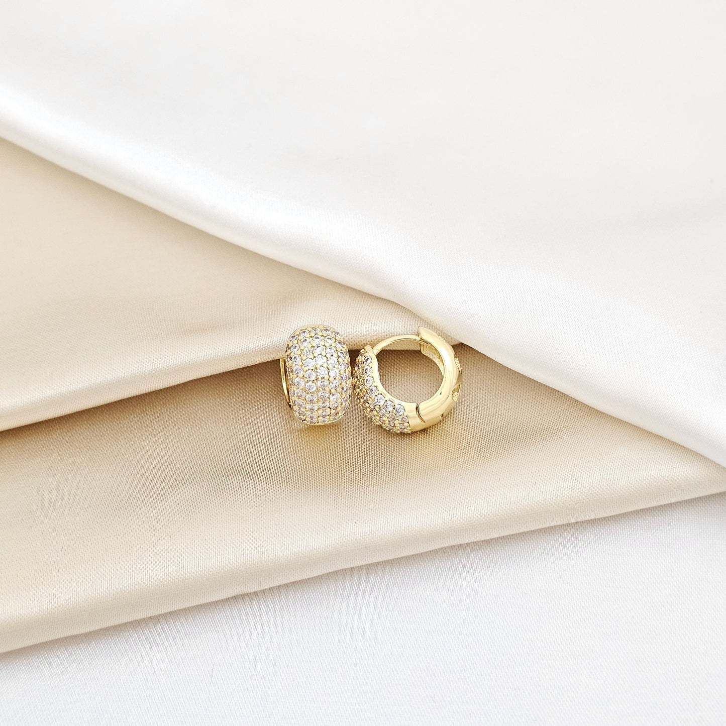 CANDONGA CON CORAZONES DORADO CIRCONES LILA RF K5628