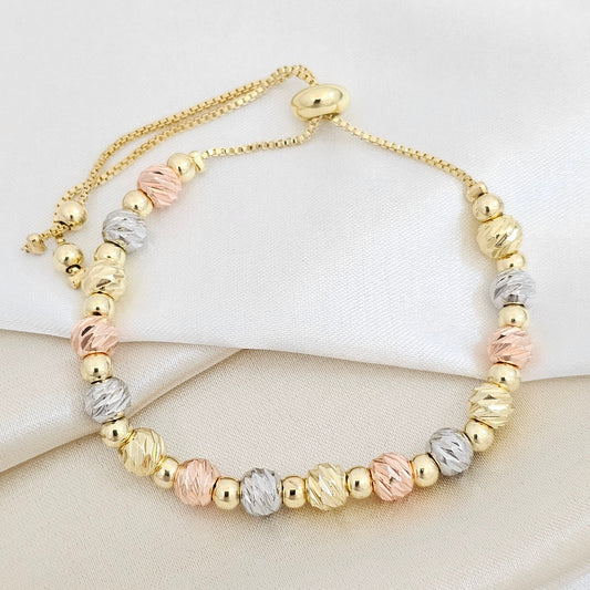 PULSERA BALIN N6 ITALY TRES TONOS CORREDIZA RF K7243