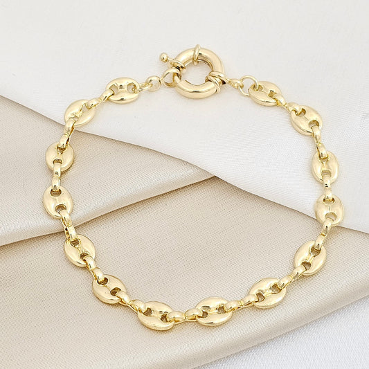 PULSERA GU??I PEQUEÑA CON BROCHE DORADO RF K7369