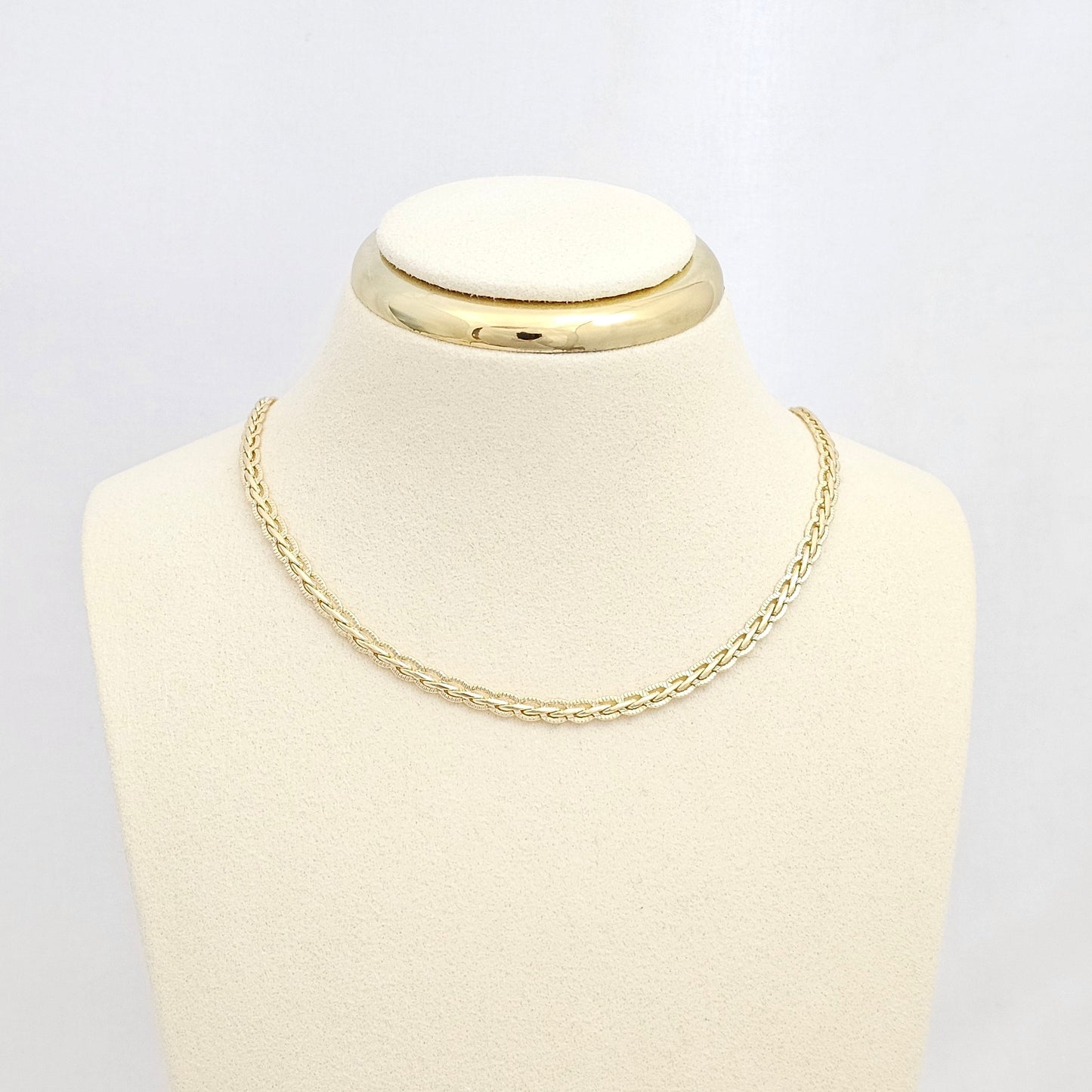 CADENA ESLABON CON EXTENSOR DORADO RF K4528