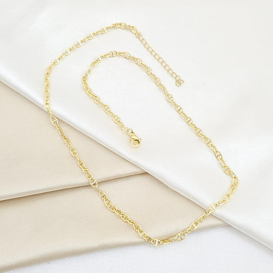 CADENA GU??I DELGADA 49CM CON EXTENSOR DORADO RF K5683