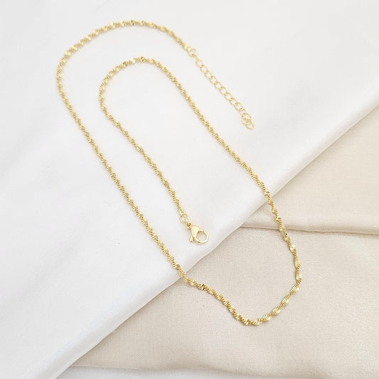 CADENA TRENZADA CON EXTENSOR DORADO RF K6671