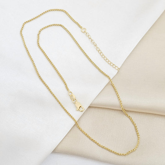 CADENA ENLAZADA DELGADA CON EXTENSOR DORADO RF K6746